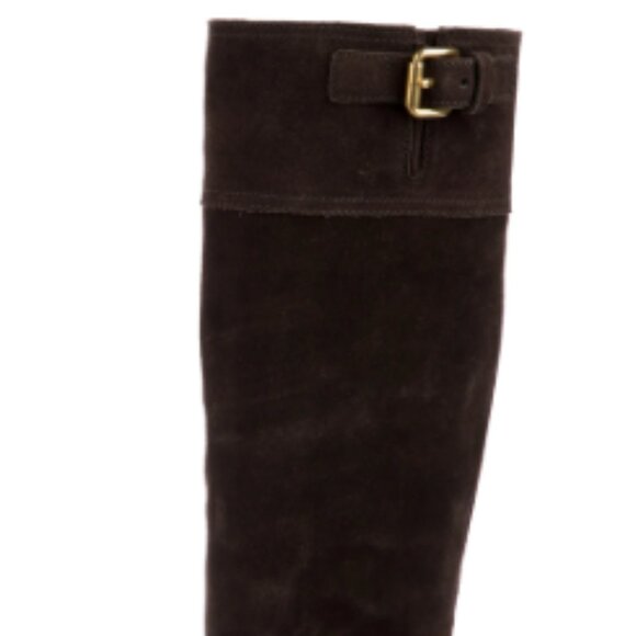 Prada Sport Authentic Suede Knee-High Boots Brown 6.5 - Picture 3 of 12